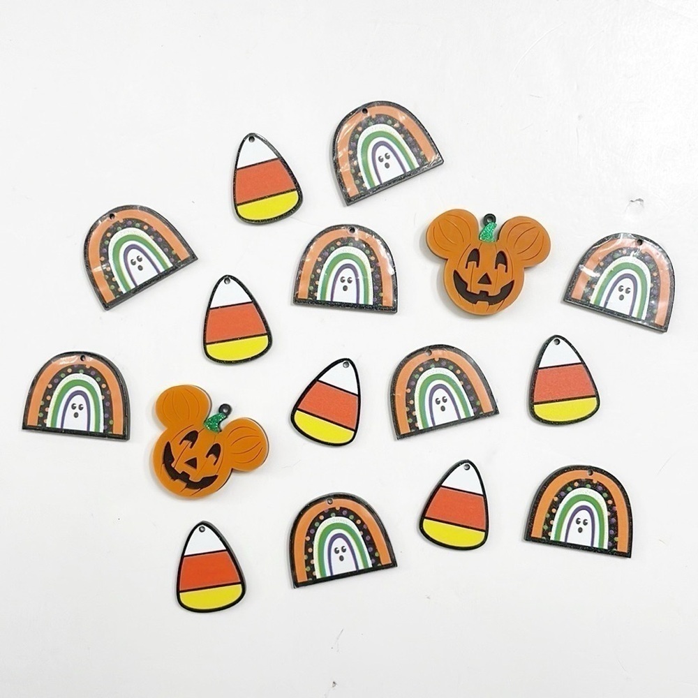 Fall/Halloween themed necklace pendant charms